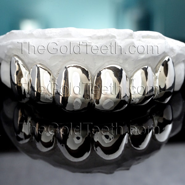 Silver Grillz 935 Argentium Silver Custom Teeth Real Solid Grillz