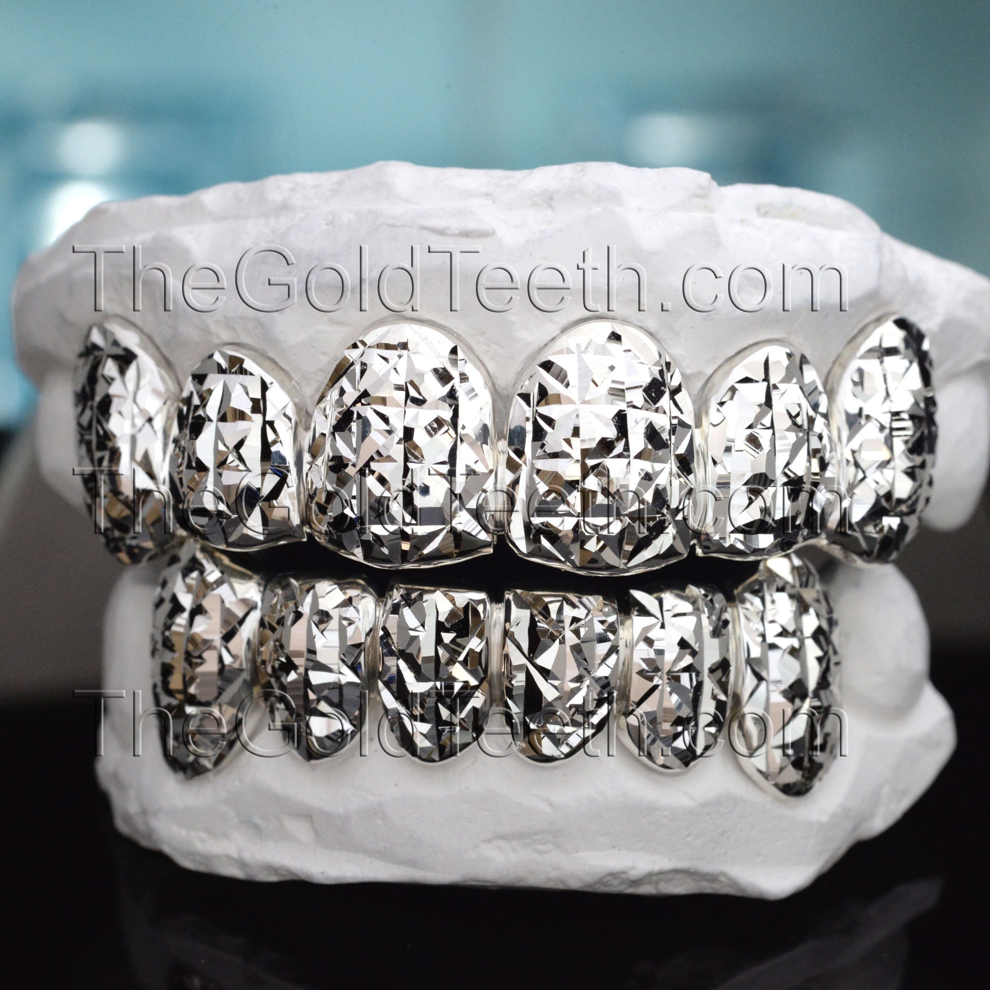 Custom Silver Grillz 925 Sterling Silver Teeth Real Princess Cut Silver Grill