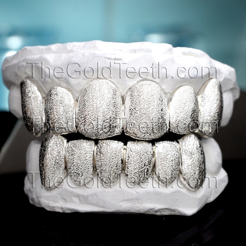 Silver Grillz 925 Sterling Silver Teeth Real Diamond Cut Etsy