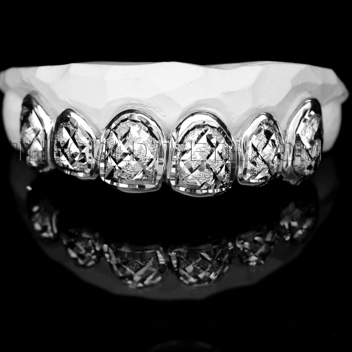 Silver Grillz 925 Sterling Silver Custom Teeth Real Diamond Etsy