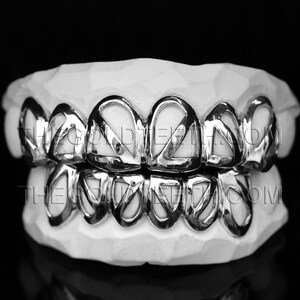 Custom Silver Grillz 925 Sterling Silver Teeth Real Open Face Silver Grill