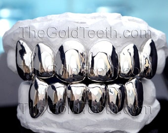 Custom Silver Grillz 925 Sterling Silver Teeth Real Solid Silver Grill