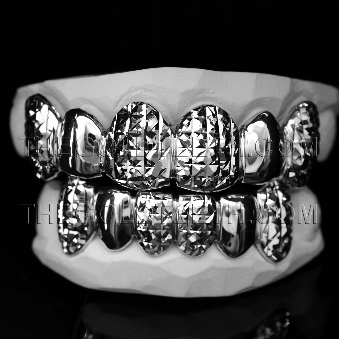 Silver Grillz 925 Silver Teeth Real Princess Cut Silver Grill Etsy
