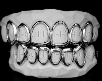 Silver Grillz 925 Sterling Silver Teeth Real Open Face Silver Grill