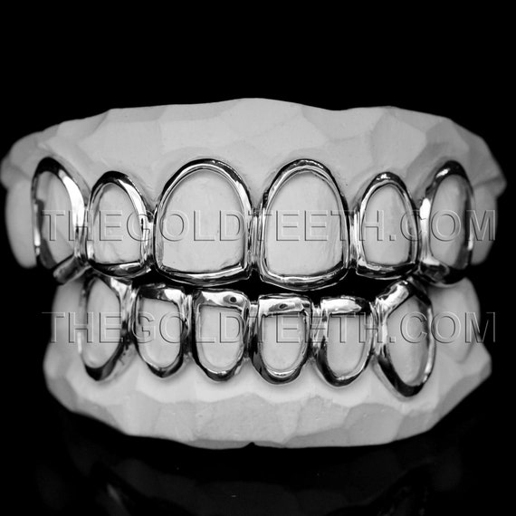 Silver Grillz 925 Sterling Silver Teeth Real Open Face Silver Etsy