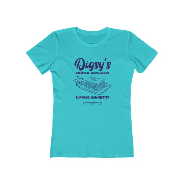 Digsy's Dinner Oasis Women's T-Shirt. funny t-shirt. definitely maybe. liam gallagher. noel gallagher. definitely maybe. lasagne