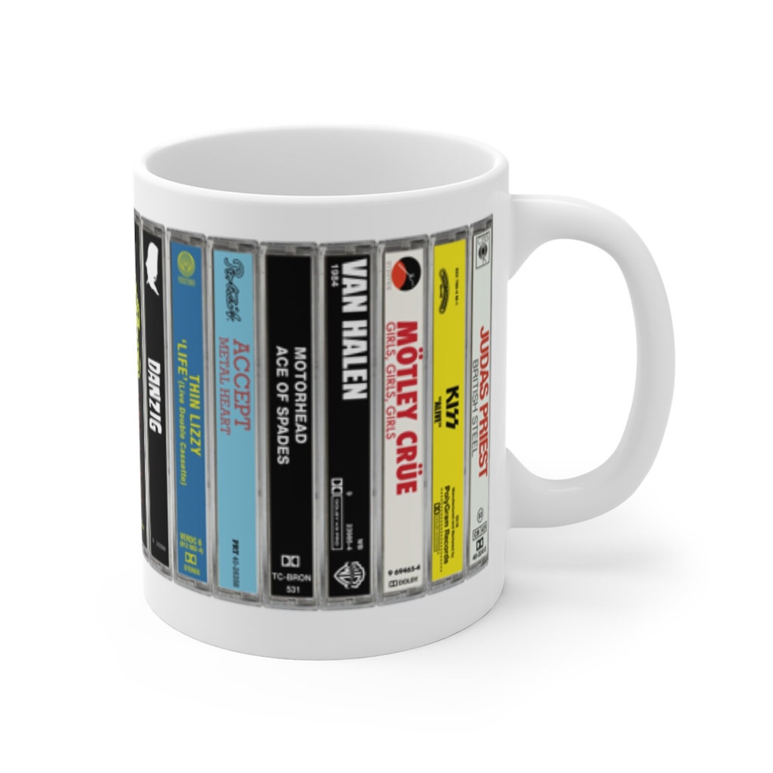 80er Jahre Metal Cassette Collection Tasse. 80er Jahre Heavy Etsy
