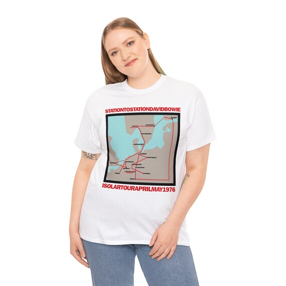 David Bowie Men's Station To Station Tall T-Shirt - Officially Licensed Band Tee