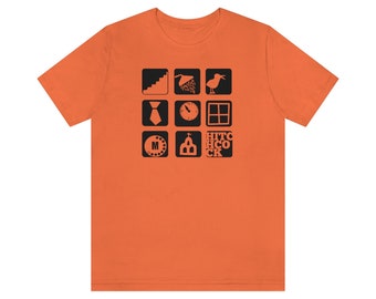 Hitchcock Film Icon T-Shirt. Alfred Hitchcock. Psycho. The Birds. North by Northwest