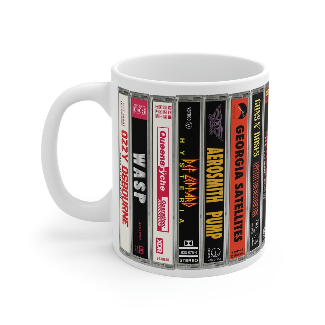 80s Metal Cassette Collection Mug. 80s Heavy Metal. Cassette Collection