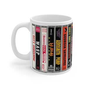 80s Metal Cassette Collection Mug. 80s Heavy Metal. Cassette Collection Mug. Music Gift. Music Mug