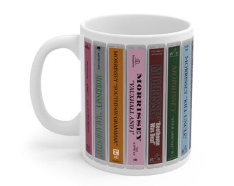 La taza de colección de casetes Smiths y Morrissey. Música de los años 80. Taza de colección de casetes. Regalo de música. Taza de música