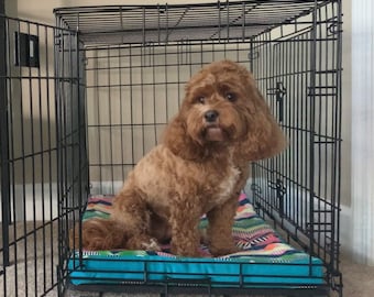 Handmade Memory Foam Dog Crate Pad: Cotton Canvas Kennel Cushion