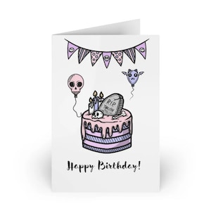 Rip Youth Birthday Card Or Card Set Spooky Birthday Card, Pastel Goth Birthday Card, Creepy Birthday Card, Death To Youth, 30 40 50 Birthday