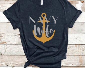 Navy Wife Shirt | Etsy Singapore