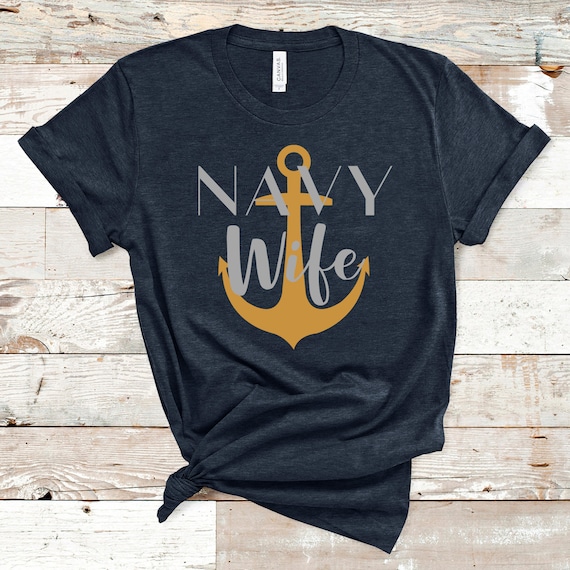 Navy hotsell wife shirt