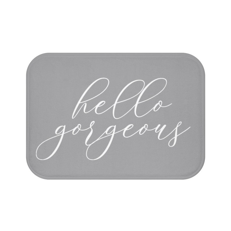 Hello Bath Mat Funny Bath Mat Cute Bathroom Decor Etsy
