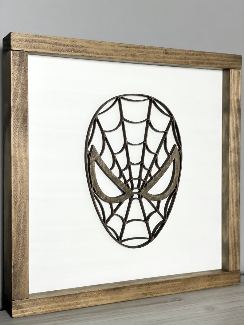 Superhero Wood Signs-Super Hero Wall Art-3D Superhero Signs-Wooden Marvel-Batman-Black Panther-Spider-Man-Boys Room Decor-Thor-Flash-Hulk