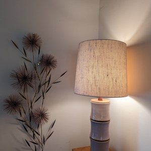 Massive Martz Table Lamp &quot;Bamboo&quot; beautiful - excellent shape & rare. With original shade