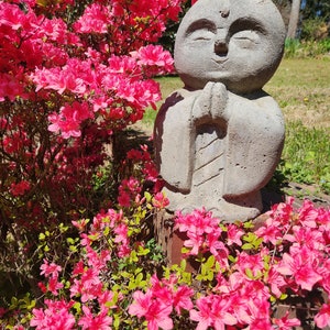 Japanese Jizo statues: ancient protectors of the trail are made in the image of Jizo Bosatsu, guardian deity of children and travelers image 2