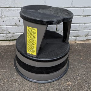 Vintage Kik Step Rolling Stool – Steel Utility Stepstool