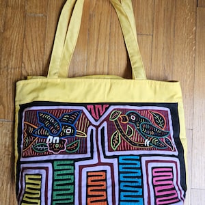 Mola Purse Tote Bag – Handmade Textile Art from Panama