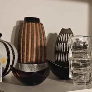 Vintage (4) Joe Colombo egg/and or candle holders, ITALORA Arno, Made in Italy, modern, stackable, heavy duty.