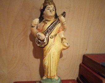 Hindu Antique Statue Terracotta Deity Figuring