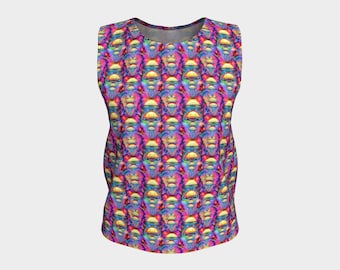 Psychedelicate Mushrooms loose tank top