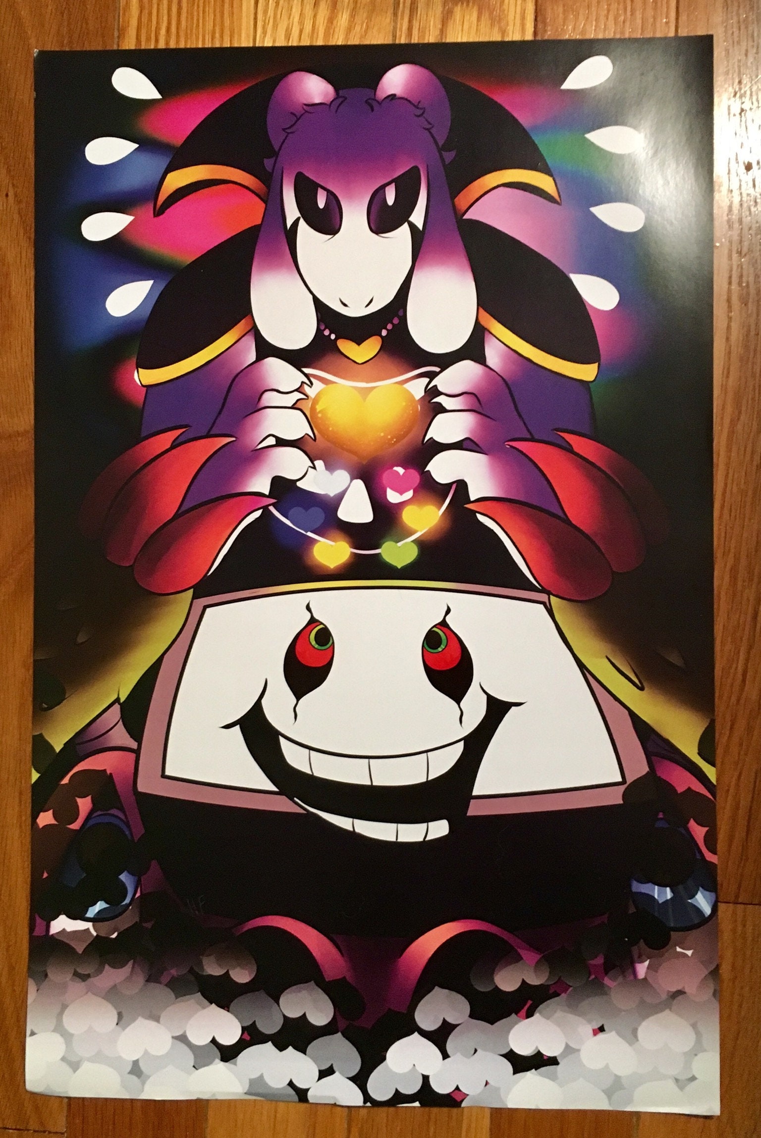 Undertale Deltarune Omega Flowey Boss Art Print Trading Card Collection #25