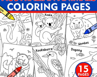 Australian Animals Coloring Pages, Australia Coloring Pages, Australian Animals Coloring Sheets, Animals of Australia Coloring Pages,