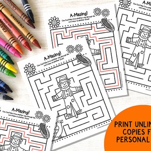 Halloween Activity Pages: Math, Mazes, Dot-to-Dot (Printable) image 6