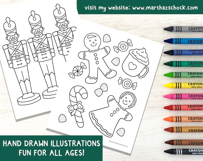 The Nutcracker Coloring Pages Printable Coloring Pages for Etsy