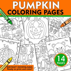 Pumpkin Coloring Pages, Pumpkin Coloring Sheets, Fall Coloring Pages, Autumn Coloring Pages, Kids Fall Pumpkin Coloring Pages, Fall Harvest