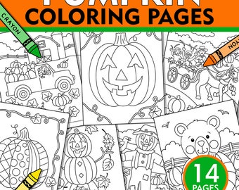 Pumpkin Coloring Pages: Fall Harvest Activity (PDF Download)
