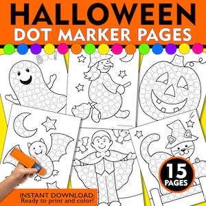 Dot to Dot Books for Kids Ages 4-8: Happy Halloween Halloween Activity Book  & Halloween Coloring Book for Children With Super Cute Pumpkins 