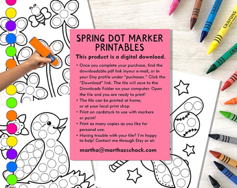 Spring Dot Marker Printable, Summer Do a Dot Worksheets, Summer Dot ...