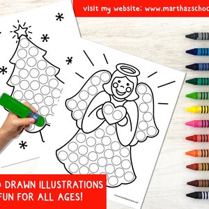 Christmas Dot Marker Coloring Pages: Fine Motor Skills Activity (PDF ...