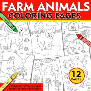 Bauernhof Tiere Malseiten, Bauernhof Tiere Malvorlagen, Bauernhof Tiere zum Ausdrucken, Kinder Bauernhof Tiere Malseiten, Bauernhof Malbuch,