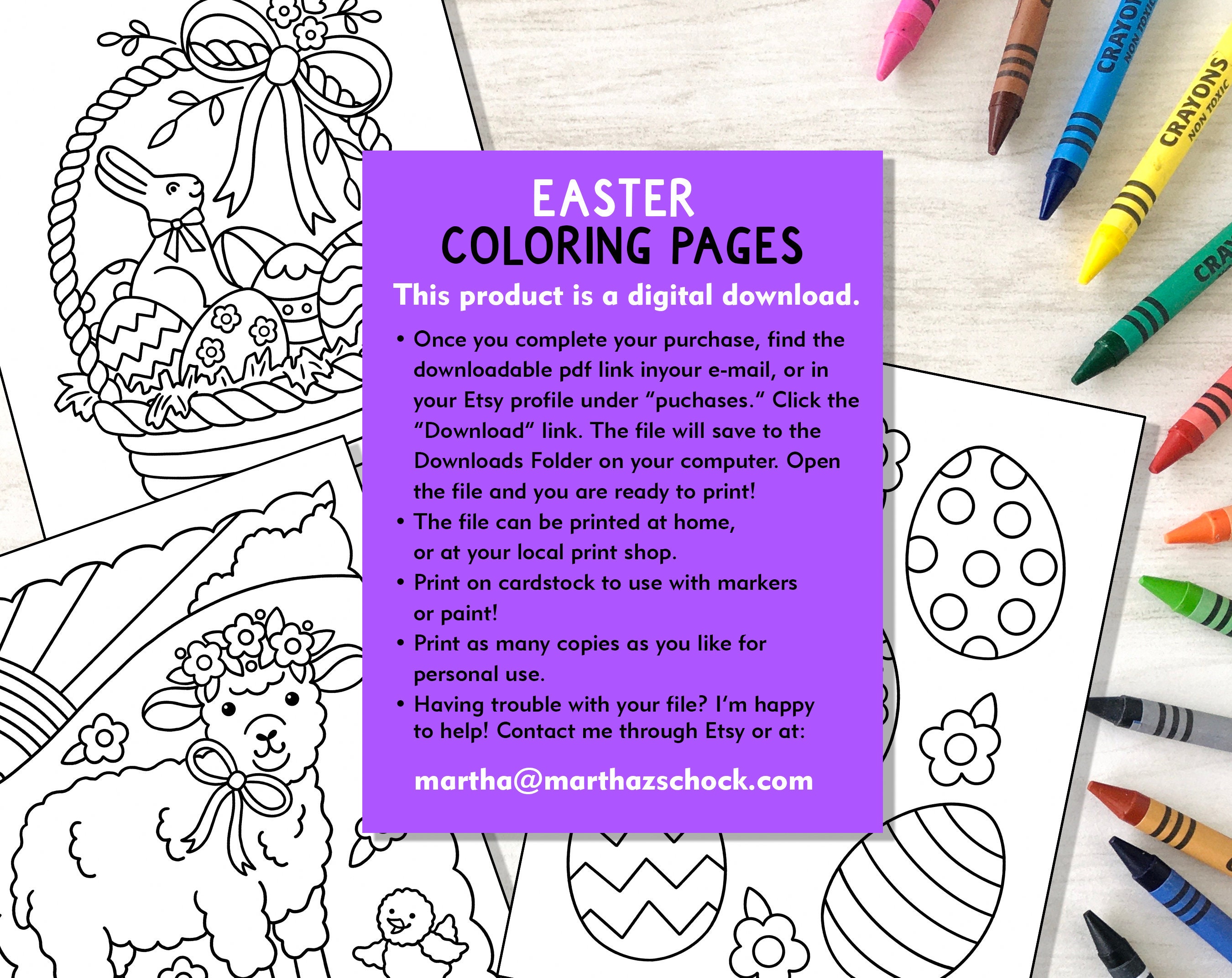 Easter Coloring Pages, Kids Easter Coloring Pages, Easter Coloring