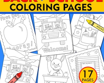 Back to School Coloring Pages: 17 Printable Designs (PDF)