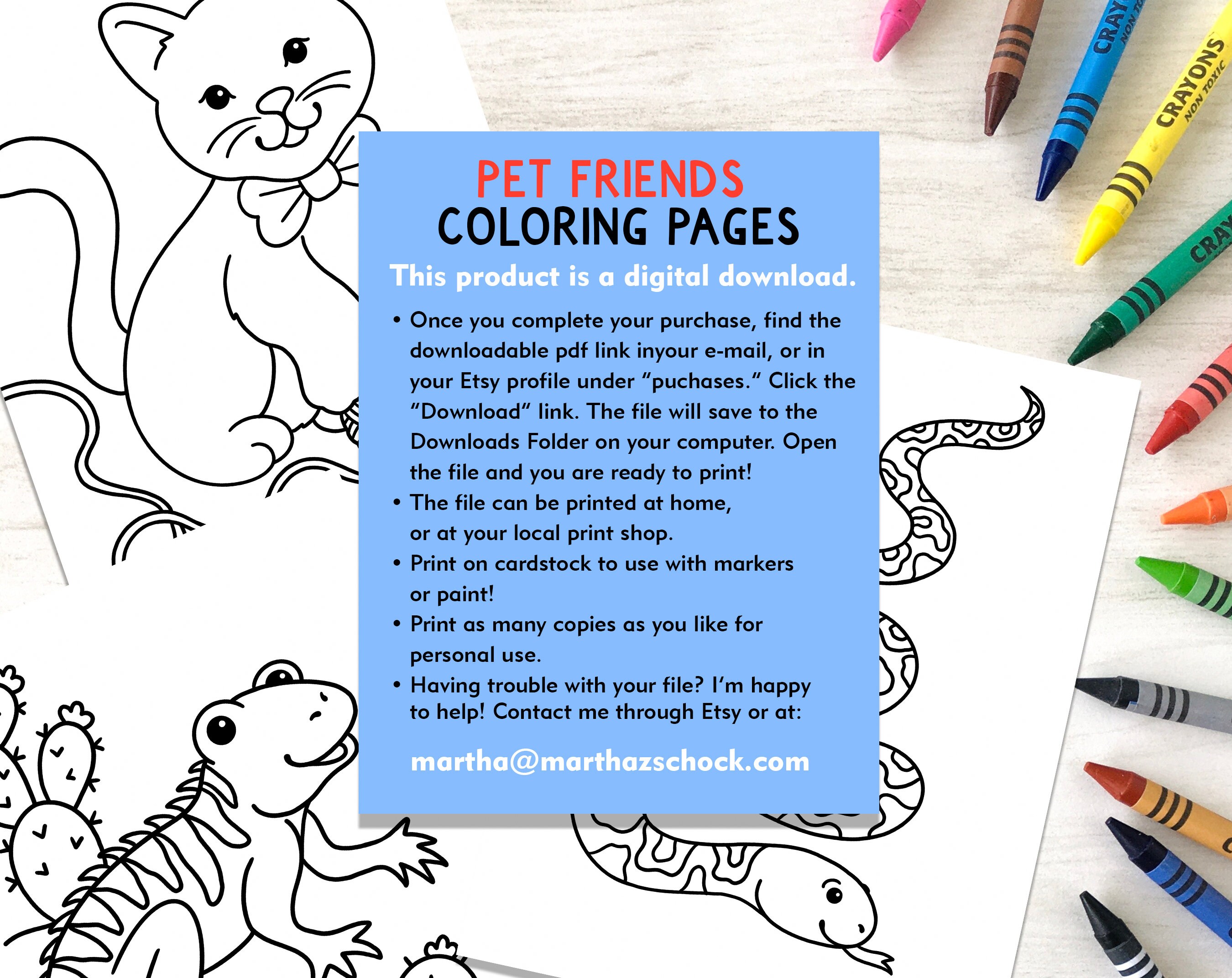 Pets Coloring Pages, Pet Friends Coloring Pages, Favorite Pets Coloring