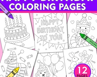 Dibujos para colorear de cumpleaños: Hojas de actividades para fiestas (Descargar PDF)