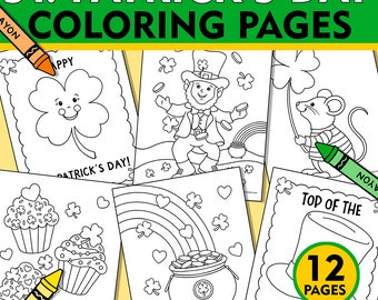 St Patricks Day Coloring Pages: 12 Printable Designs (PDF)