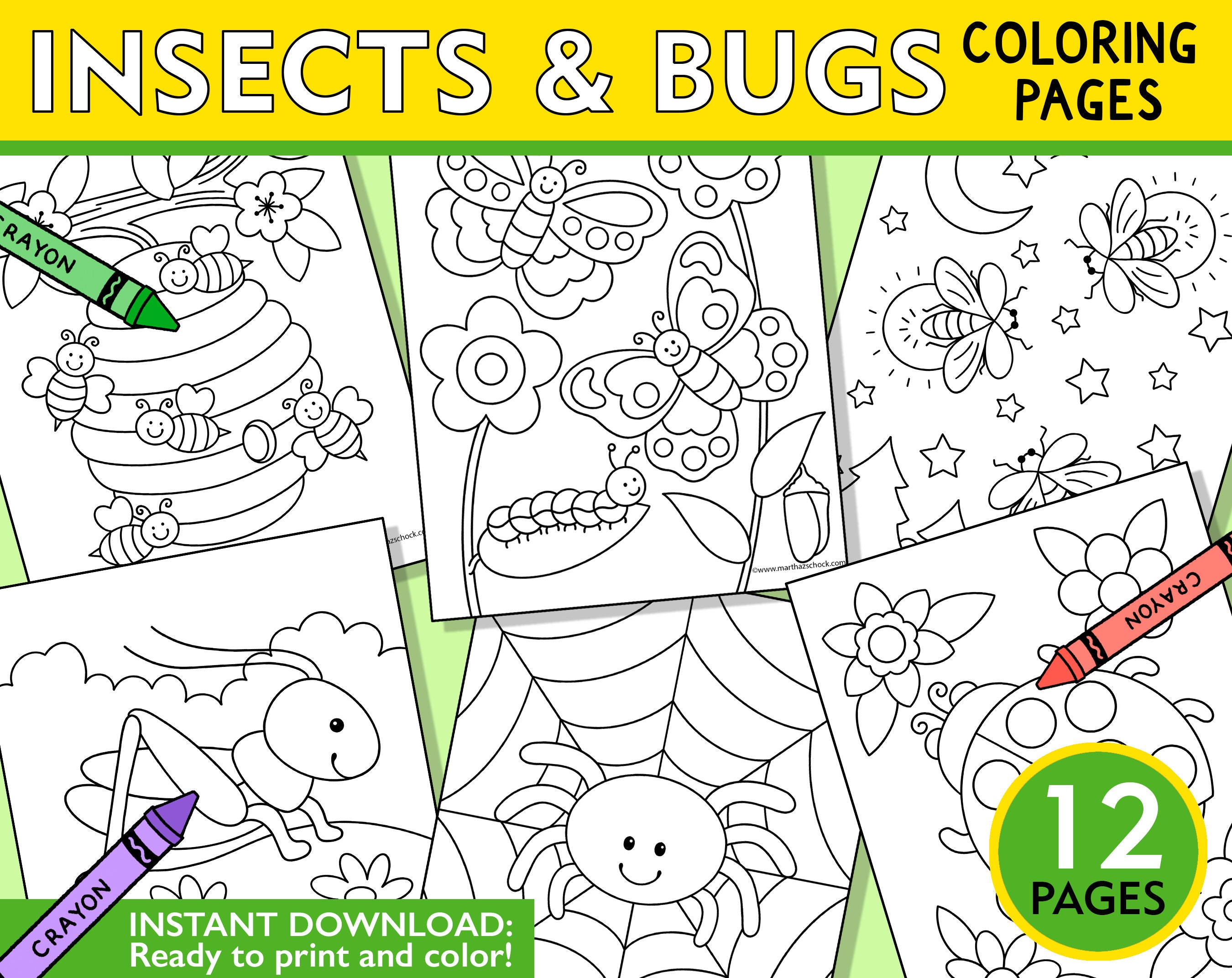 Bugs Coloring Pages For Kids