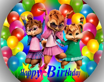 Alvin und die Chipmunks Eßbar Tortenaufleger Party Deko Tortenbild Geburtstag