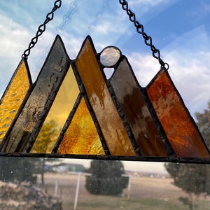 suncatcher mountain suncatcher stained glass