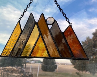 suncatcher mountain suncatcher stained glass