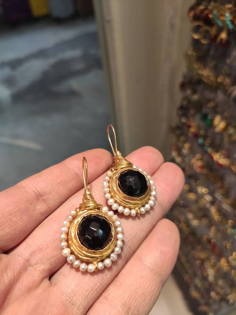 Ottoman design,art jewelery byzantine model Authentic,gifts Turkish jewelery artisan,style handmade earrigns Antique bronze earrigns