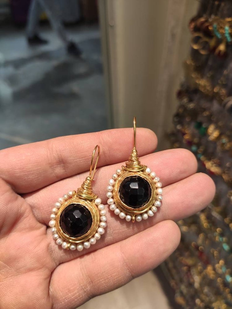 Ottoman design,art jewelery byzantine model Authentic,gifts Turkish jewelery artisan,style handmade earrigns Antique bronze earrigns